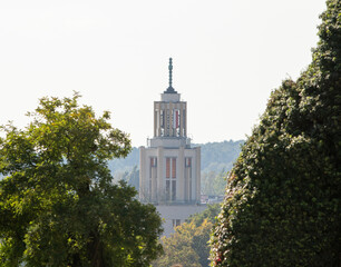  Kościół św. Stanisława Kostki w Dębnikach widziany z zamku na Wawelu  © Juliusz