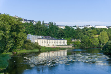 view of the river in the park. Lugo, Galicia, Spain.