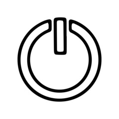 power button line vector doodle simple icon