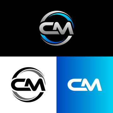 CM Letter Initial Logo Design Template Vector Illustration