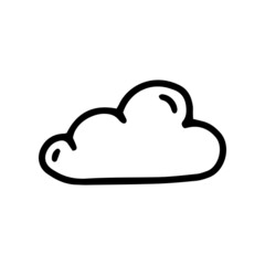 cloud line vector doodle simple icon design