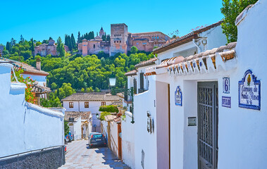 Enjoy Alhambra from the hills of Albaicin, Granada, Spain