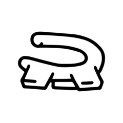 manual full body massager line vector doodle simple icon