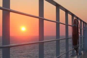 Sunset on a boat trip.