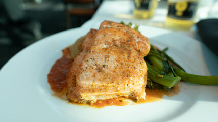 Grilled Salmon with vegetables