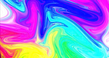 Colorful paint mix with gradient vivid colors