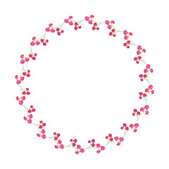 Vector floral frame. Decorative design element with botanical details.