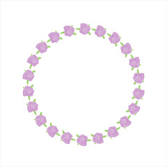 Vector floral frame. Decorative design element with botanical details.