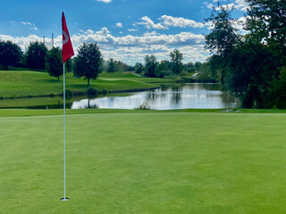 Golf Course with pond and greens