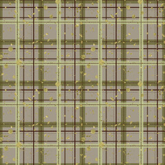Plaid seamless texture, Glitter Polka dot and tartan seamless pattern, Fall classic plaid, Decorative plaid illustration, For gift card, wrapping, certificate, wedding, textile