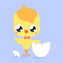 Cute animal. Hand drawn characters. chick, easter