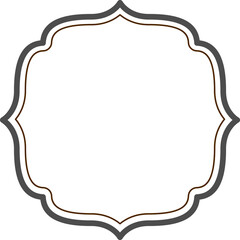 Vintage frame design with white background  