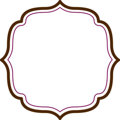 Vintage frame design with white background  