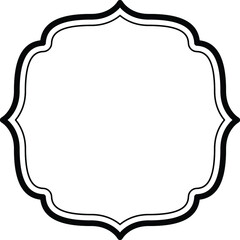 Vintage frame design with white background  