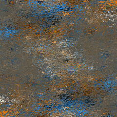 Brown blue iron rusty metal background
