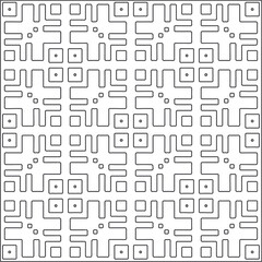 Vector pattern with symmetrical elements . Repeating geometric tiles from striped elements.Monochrome stylish texture.Black and white pattern for wallpapers and backgrounds. 