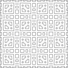 Vector pattern with symmetrical elements . Repeating geometric tiles from striped elements.Monochrome stylish texture.Black and white pattern for wallpapers and backgrounds. 