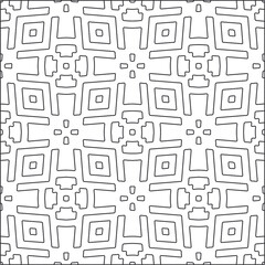 Vector pattern with symmetrical elements . Repeating geometric tiles from striped elements.Monochrome stylish texture.Black and white pattern for wallpapers and backgrounds. 