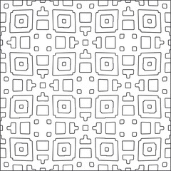 Fototapeta na wymiar Vector pattern with symmetrical elements . Repeating geometric tiles from striped elements.Monochrome stylish texture.Black and white pattern for wallpapers and backgrounds. 