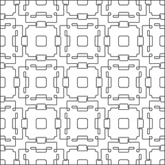 Vector pattern with symmetrical elements . Repeating geometric tiles from striped elements.Monochrome stylish texture.Black and white pattern for wallpapers and backgrounds.
