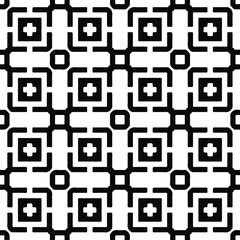 Obraz na płótnie Canvas Seamless vector pattern in geometric ornamental style. Black pattern.