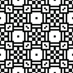 Seamless vector pattern in geometric ornamental style. Black pattern.