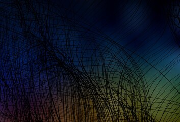 Obraz premium Dark Multicolor vector texture with curved lines.
