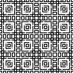 Seamless vector pattern in geometric ornamental style. Black pattern.