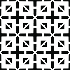 Seamless vector pattern in geometric ornamental style. Black  pattern.
