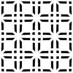 Seamless vector pattern in geometric ornamental style. Black  pattern.