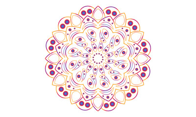 Vector Mandala Flower Ornament Design 