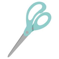 ハサミ（水色）　カット　文房具　雑貨　イラスト　アイコン