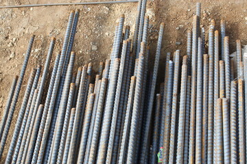 Construction steel material on Site