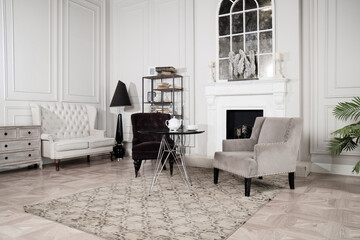 Boudoir. Luxurious interior in the vintage style...