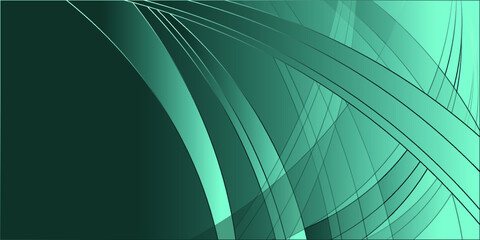 Abstract Green Background With Lines