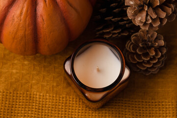 Cozy Fall Candle Still Life 