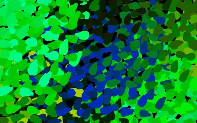 Dark Blue, Yellow vector texture with abstract forms.