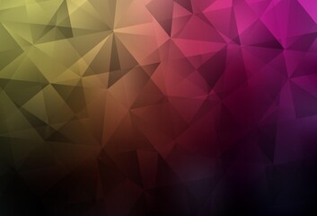 Obraz premium Dark Pink, Yellow vector triangle mosaic template.