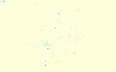 Light Blue, Yellow vector Illustration with set of shining colorful abstract circles.