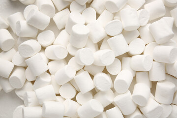 Tasty sweet marshmallows as background