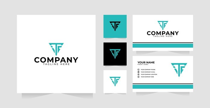 Letter ITC logo design business card template
