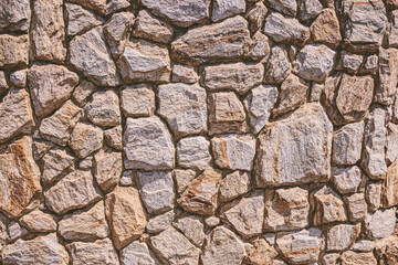 Stones texture on a wall.