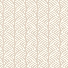 Minimal ecru jute plain vertical stripe texture pattern. Two tone washed out beach decor background. Modern rustic brown sand color design. Seamless striped distress shabby chic pattern. 