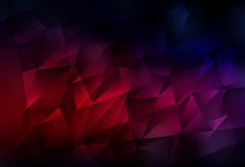 Obraz premium Dark Pink, Red vector layout with lines, triangles.