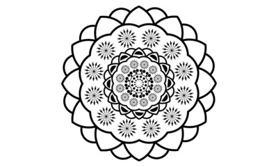 Vector Mandala Flower Ornament Design 