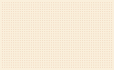 Grid paper. Dotted grid on beige background. Abstract dotted transparent illustration with dots. Color geometric pattern for school, copybooks, notebooks, diary, notes, banners, print, books