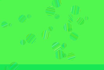 Light Green vector template with circles.