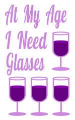 Wine glasses with funny saying