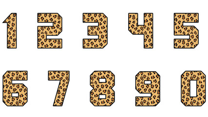 Animal print numbers