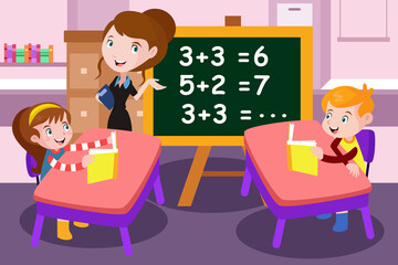Math Lessons For Kids - Kids Illustration